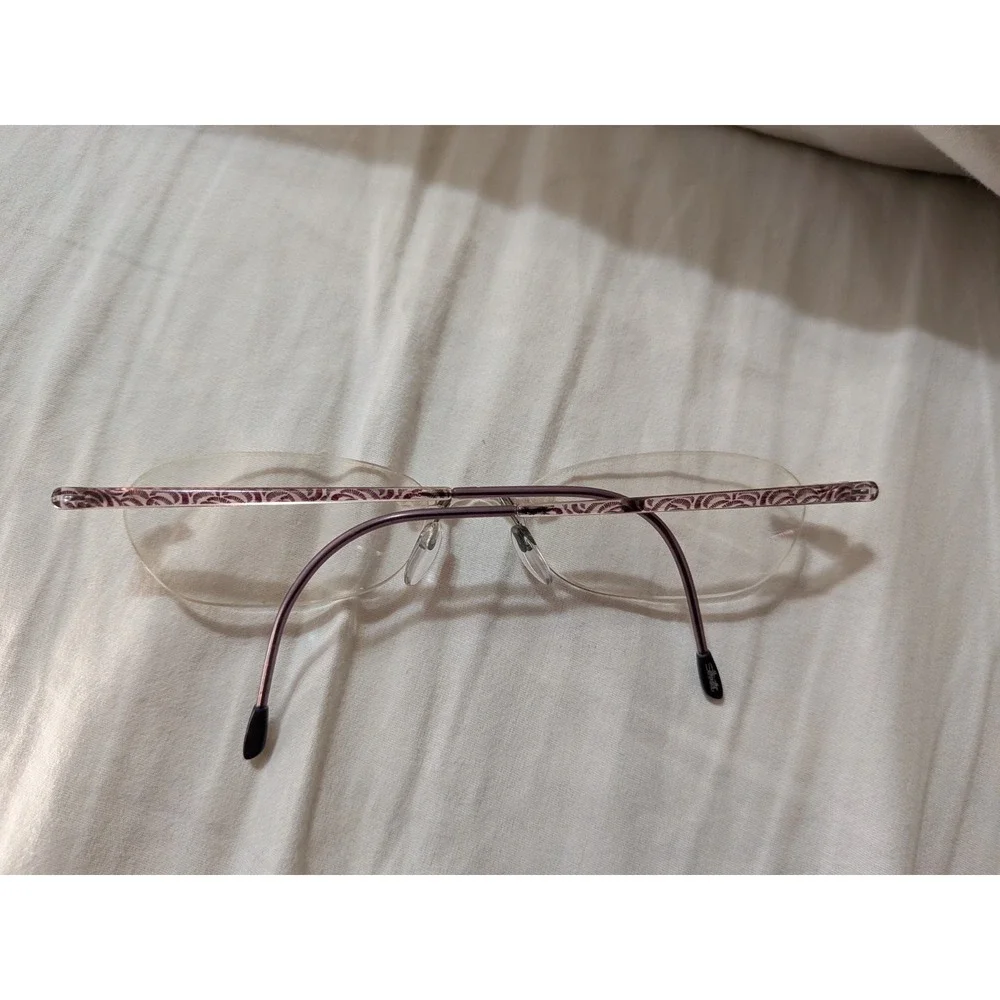 Silhouette Purple Rimless Eyeglasses Frames SPX 1520 10 6055 - 135 mm
